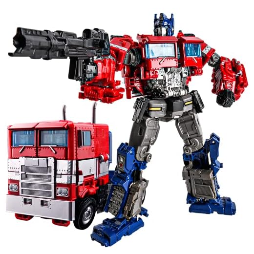PROSHEEN Deformation Action Figure Toys, Car Model Alloy Deformation Portable Robot Toys Gift for Kids Girls Boys (Red 7.08 in)