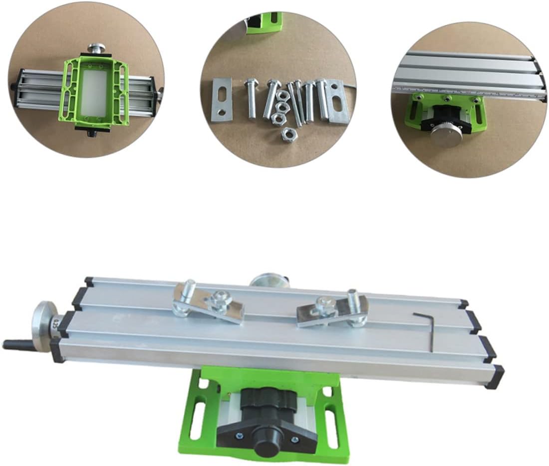 NUOBESTY Mini Milling Machine Vise with Adjustable X Y Drill Press Aluminum Alloy Construction Compatible with Bench Drill Versatile Workholding