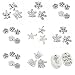 32 Pieces Antique Silver Tone Jewelry Making Charms Handmade Signs Tag Tags Hand Made Butterfly Just for You Star