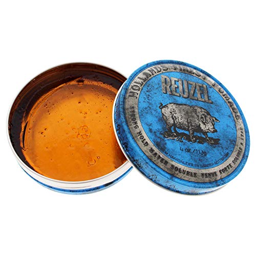 Foto von Reuzel Blue Strong Hold Water Soluble Pomade, Hair Wax For Men, 113 g