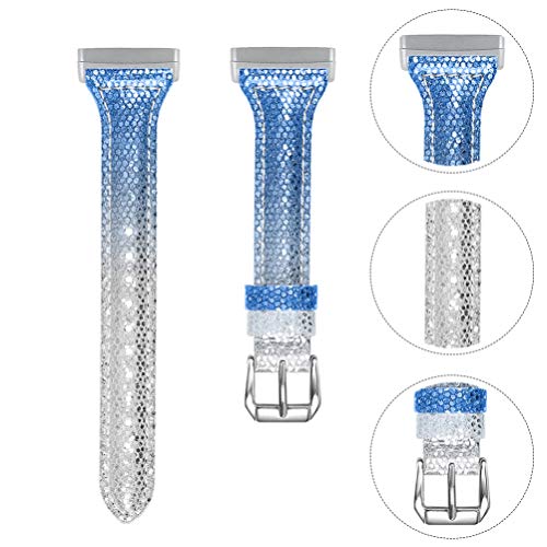 UKCOCO Pulseira de RelÃ³gio de Couro Bling Glitter AjustÃ¡vel SubstituiÃ§Ãµes Pulseira de RelÃ³gio d