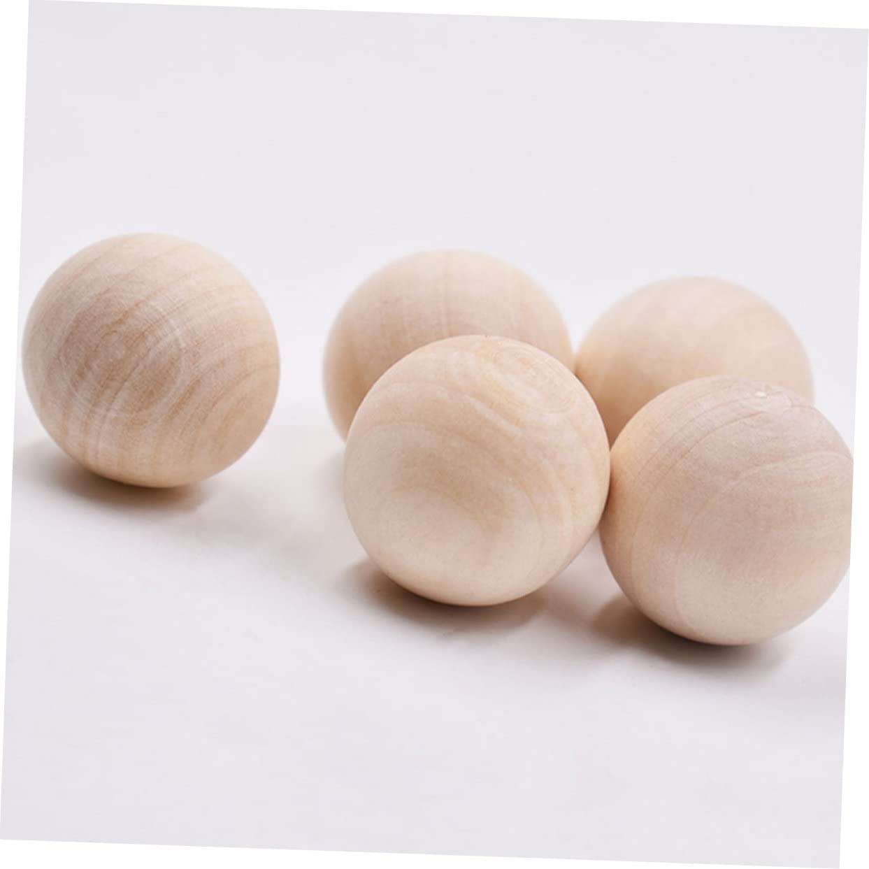 jojofuny 20 Pezzi Palline Rotonde in Legno di Loto Lisce per Decorazione Casa e Pittura Fai da Te Materiale per Lavoretti Manuali