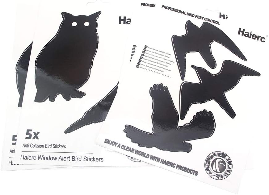 Bird Reflector for Windows,Window Decals for Birds,4 Pack with 10 Different Birds