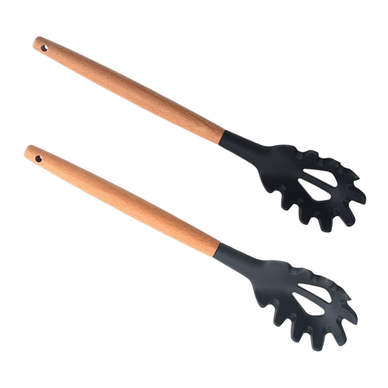 FUNOMOCYA 2pcs Pasta Catch Noodle Pasta Server Utensil Pasta Plating Fork Ice Spoons Spaghetti Strainer Spaghetti Server Pasta Fork Pasta Serving Fork Spaghetti Spoon Pasta Scoop