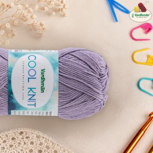 Image of Vardhman Cool Knit All Season Lightweight Poly Viscose Yarn | Pack-5