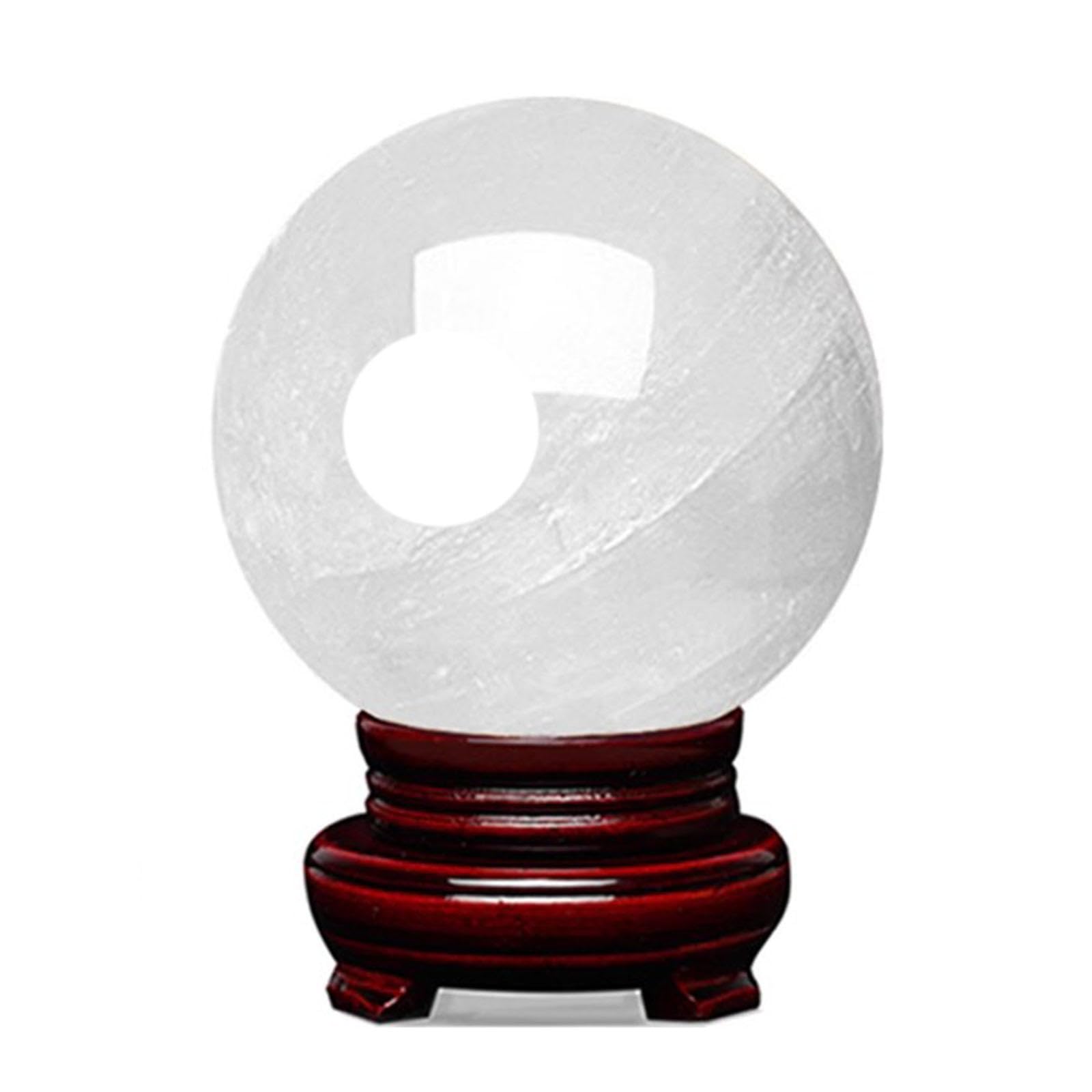 RVBLRDSE Peaceful and Auspicious White Crystal Ball Ornaments Living Room Home Entrance Porch Bedroom Size Stone,8CM Gemstone Stone