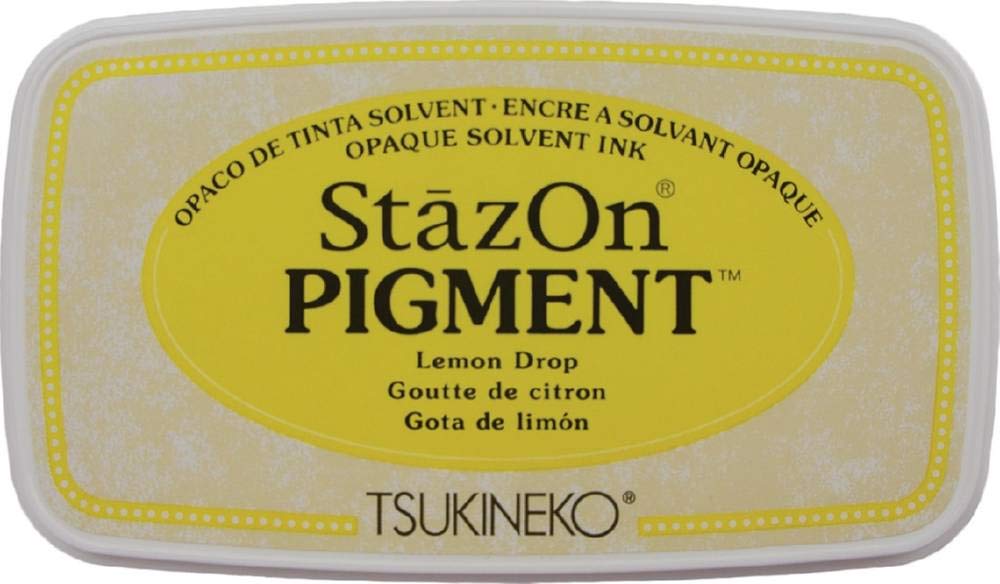 Tsukineko StazOn Pigment Ink Pad-Lemon Drop