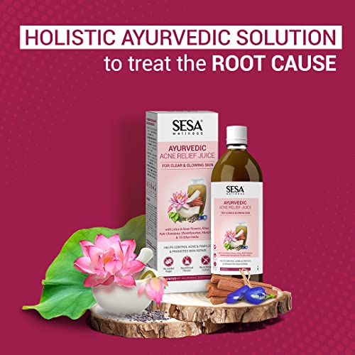 SESA Acne Relief Juice 1 litre| Helps Prevent Pimples I For Acne Prone Skin | Natural Blood Purifier INo Added Sugar, Colour or Flavour - Image 3