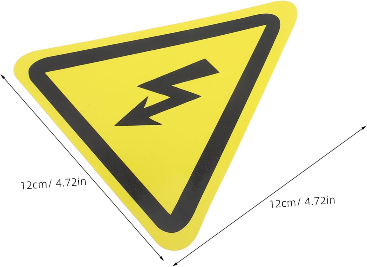 High Voltage Warning Stickers Yellow Triangle 4pcs for Labs