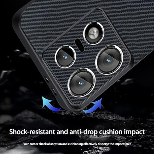 Image of DIZORO Carbon Fiber Case for Moto Motorola Edge 50 pro 5g Smooth Touch Rubber Phone Cases Non-Slip, with Camera Protection Fingerprint Resistant Full Body Protective Shockproof Back Cover - Dark Grey