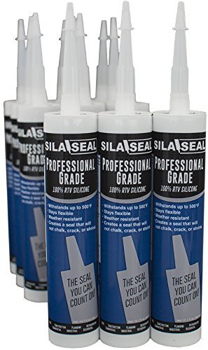 SILA-SEAL White Professional Grade 100% RTV Silicone with reclosable Nozzle, (case of 12) miniatura 2