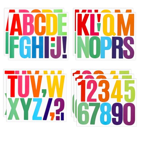 9 Blatt Buchstaben Aufkleber Zahlen Aufkleber, 7,6 cm Bunte Klebebuchstaben Wetterfest, Selbstklebende Buchstaben für Briefkasten-Aufkleber Name, Basteln, Schilder, Poster, Fenster 9 Blatt Buchstaben Aufkleber Zahlen Aufkleber, 7,6 cm Bunte Klebebuchstaben Wetterfest, Selbstklebende Buchstaben für Briefkasten-Aufkleber Name, Basteln, Schilder, Poster, Fenster