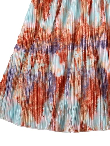Image of SOLY HUX Women's Tie Dye Cami Dress Halter Backless Sleeveless A Line Short Summer Dresses Sundress