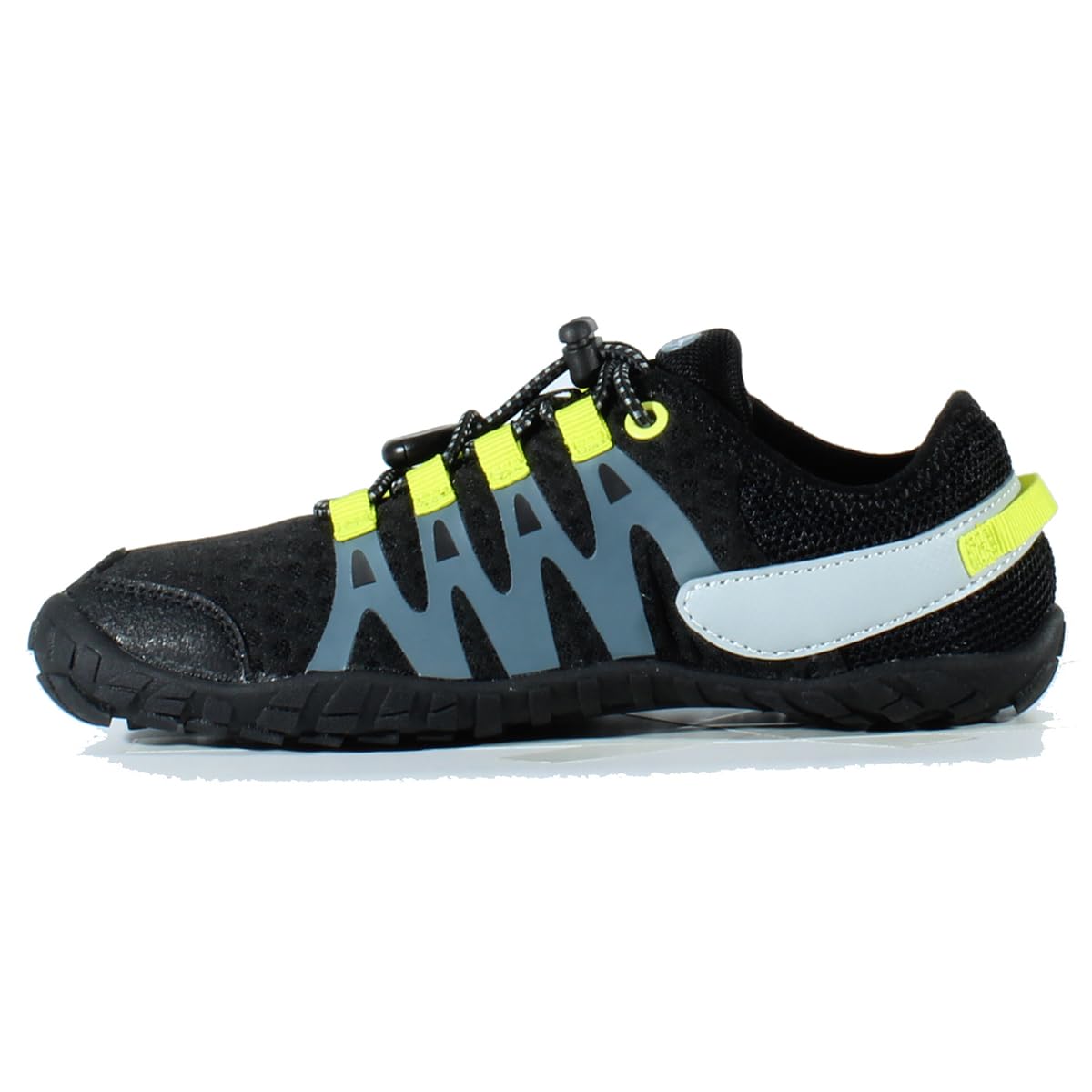 HI-TEC Zapatillas Barefoot Niño Abyss Junior Deportivas Montaña Senderismo Calzado Respetuoso Minimalista Transpirable Flexible Black-Lime 30