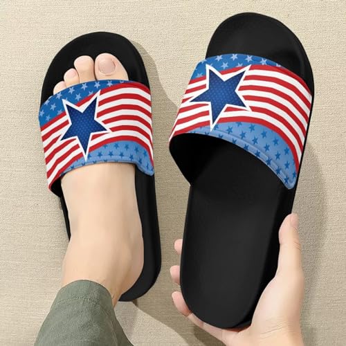 Image of Footwear for Mens Open Toe Athletic Sandals Anti-Slip Sole Slide Sandals Pillow House Flat Shoes Comfortable Slip On Slippers for Indoor & Outdoor