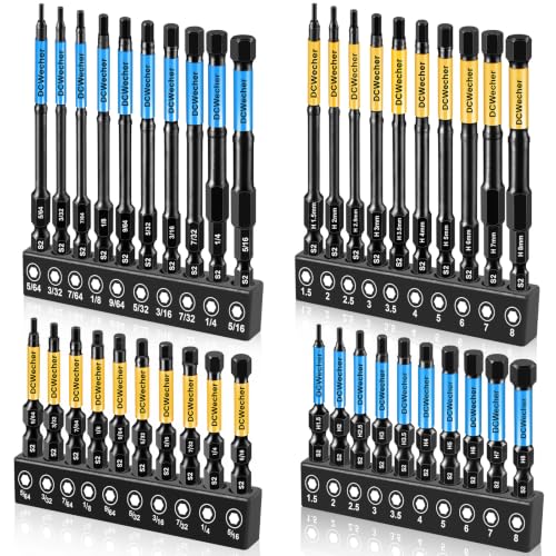Image of DCWecher 40PCS Allen Wrench Drill Bit Set 2-In 4-In Long Impact Hex Bit Set