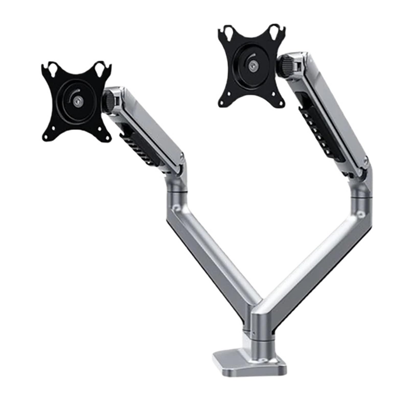 Support double écran V8-2S bras mécanique en aluminium pour un bureau ergonomique épuré