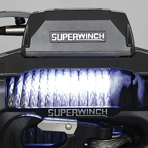 Superwinch 1710201 Sx10Sr 12V Dc Winch 10,000 Lb/4,536 Kg Single Line Pull With Hawse Fairlead, 3/8In X 80Ft Synthetic Rope, Corded Handheld And Wireless Remote #TOP6