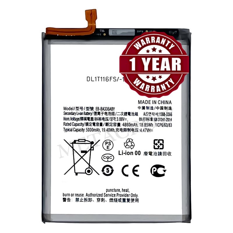 Image of Original EB-BA336ABY Battery Compatible with Samsung Galaxy A53 (5G) - (5000mAh) - 1 Year Warranty BC46