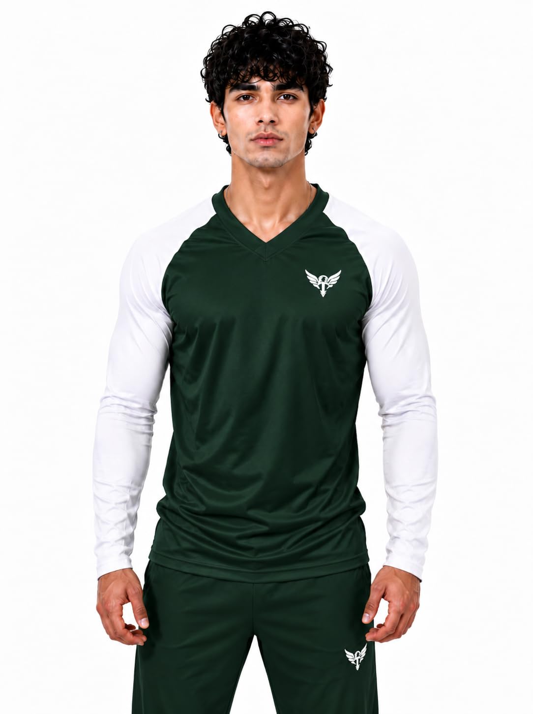 TRENZA Men's Dry Fit Full Sleeve Sports T-Shirt | Quick Dry Polyester Fabric | V Neck Gym Wear | Running, Workout, Training & Activewear T-Shirt for Men-image-31