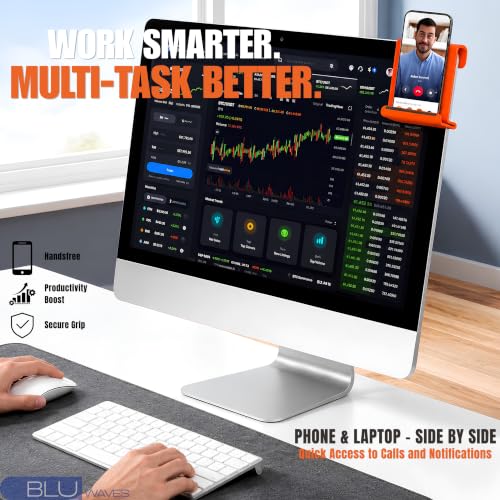 Image of Premium Silicone Mobile Stand | Flexible & Portable Phone Holder (Orange)