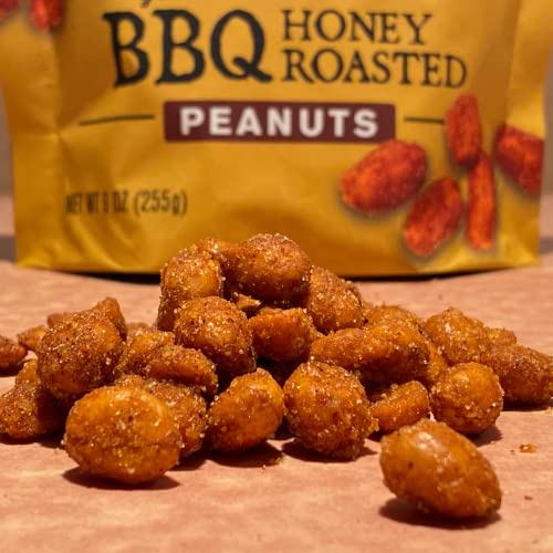 Rufus Teague - Bbq Honey Roasted Peanuts - 9 Oz Resealable Bag #TOP4