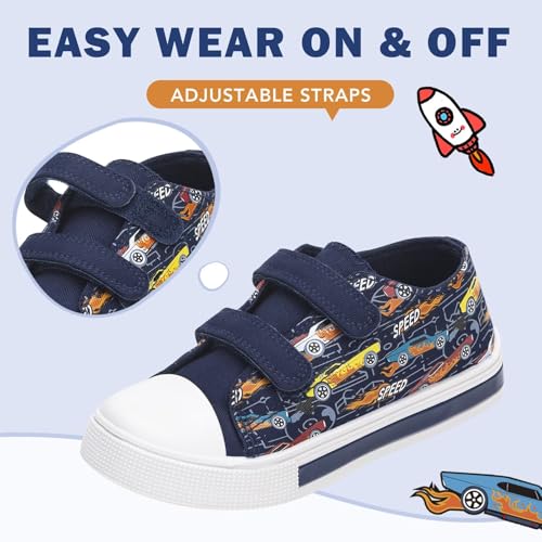 Toddler Kids Sneakers for Boys Girls Light Up Canvas Shoes Children Low Top Casual Outdoor Sneaker with Adjustable Straps2