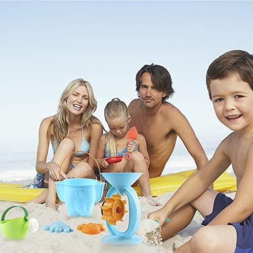 Balnore Beach Toys with 20 Pieces Mesh Bag with Pail Car Animals Castle and Other Tools Kit Macaron Sand Play Set for Kids, Beach Toys Set Gifts for Boys and Girls …