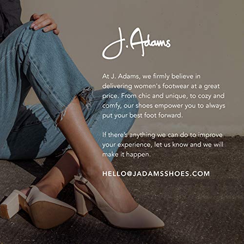 J. Adams Reece Heels for Women - Cross Band Round Toe Block Heel Vintage Pumps - Image 4