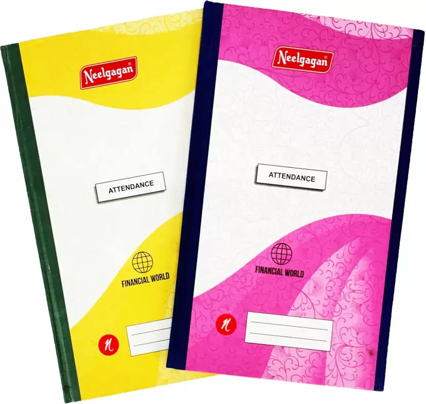 NEELGAGAN Attendance Book 31 Days No.1 Ordinary Binding, Register Size (19.0cm X 32.0cm) "16x26" (Pack of 2)-image-14