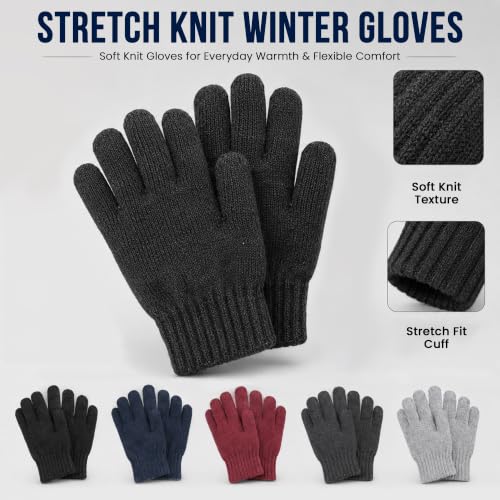 Image of YACHT & SMITH Winter Beanies, Bulk Cold Weather Thermal Warm Stretch Skull Cap, Mens Womens Unisex Hat