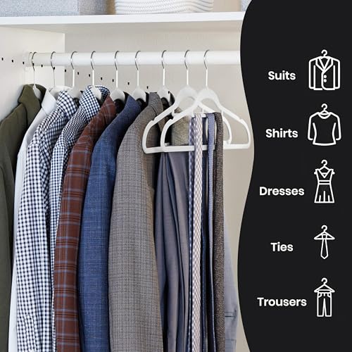 Image of Storite 30 Pack Non-Slip Velvet Suit Hangers