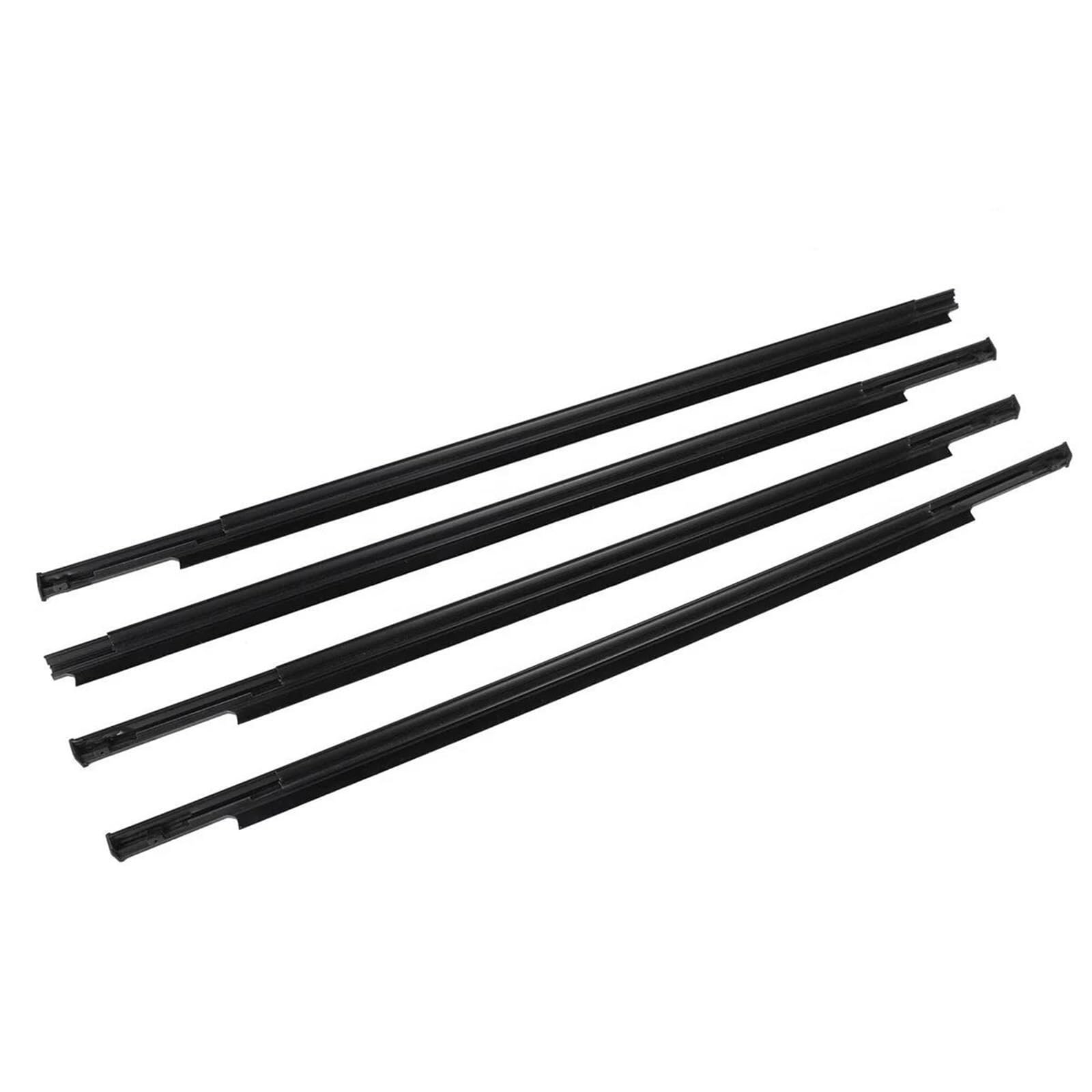Ujnheq Outer 4Pcs Car Door Windows Rubber Weatherstrip For Mitsubishi For Outlander 07-12 Pressure Sealing Strip Insulation Seal(Outer)