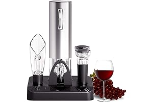 COKUNST Automatic Electric Wine Corkscrew Opener Set with Wine Saver Pump