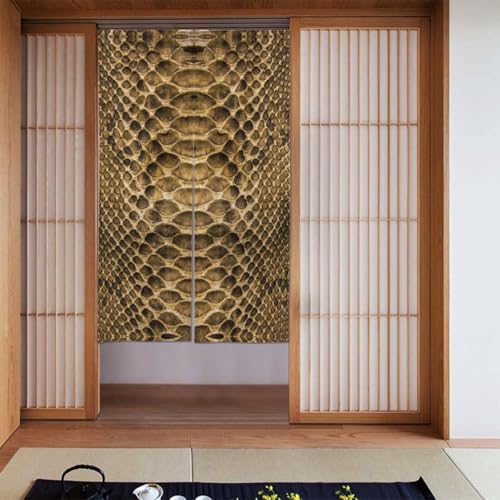 蛇皮模様 蛇紋岩 蛇皮柄 のれん 暖簾 おしゃれ 間仕切り 和風 カーテン目隠し遮光 ロング 飾り 見えにくい トイレ ドアカーテン キッチ リビング 飲食店 遮光 厚手 柔らかい 飾り 玄関 廊下 寝室 部屋 温泉 旅館 ホテル お風呂 洗面所 出入り口