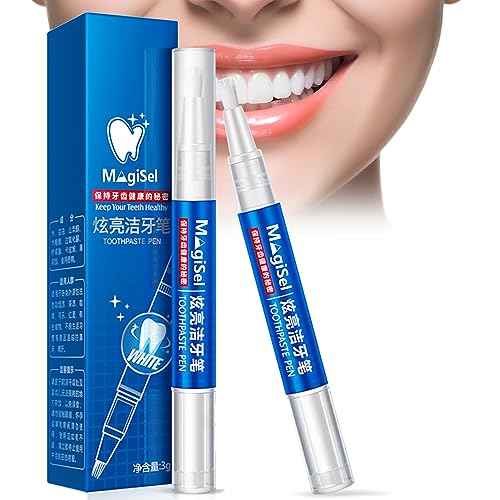 2 Piezas Lapiz Blanqueador Dental, Gel Blanqueador de Dientes, Teeth Whitening Stick, Blanqueador De Dientes, Esencia Para Blanquear Los Dientes, Resultados Rápida y Efectiva, Blanqueamiento Suave