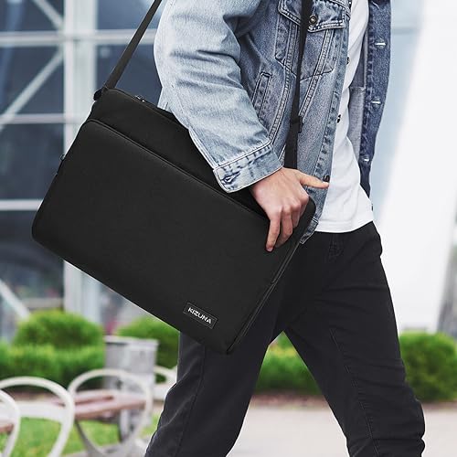 KIZUNA Laptop Bag Case 12.5-13 Inch Computer Shoulder Sleeve Briefcase for MacBook Air 13 M3 M2 2024/iPad Pro 13 M4/MacBook Pro 14 M2 M1/14 Lenovo ThinkPad X1 Carbon/13.3\" Yoga Slim 7i Carbon,Black