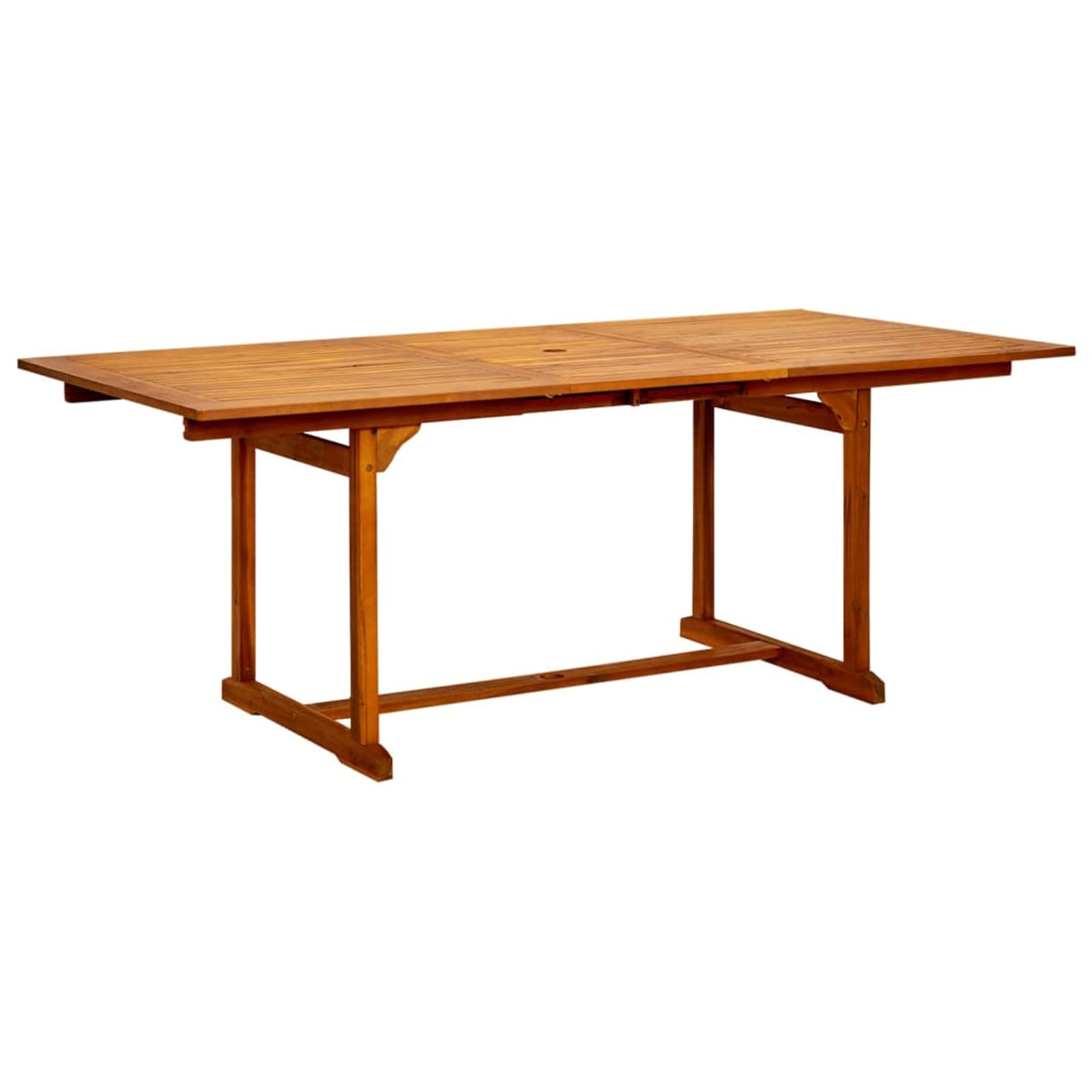 Tavolo da Giardino in Legno, Tavolo Esterno, Tavolo da Giardino Allungabile, Tavolo da Pranzo per Esterni Massello Acacia (150-200) x100x75cm