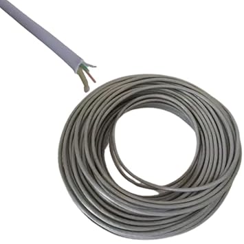 Drumstone CCTV Wire Cable 3+1 Copper+Breding Alloy+mic Wire alloy- (50 Feet) Best for residential, industrial CCTV installation (Grey Color)