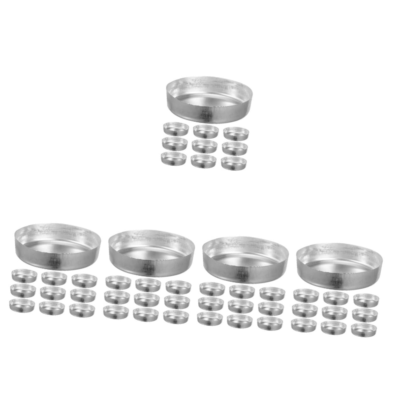 Cabilock 5 Series Plato De Pesaje Peso Bandejas Pesar Para Polvo Medida Muestras Platillos De Pesaje Botes De Pesaje Platos De Pesaje Placas De Muestra Plata Aluminio 10 Piezas X 5