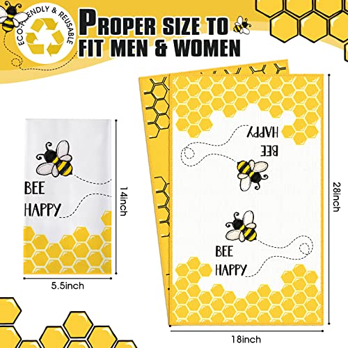 Chengu 4 Pieces Honey Bee Kitchen Towels Bee Dish Towels Absorbent Drying Tea Towel Spring Summer Hand Towels For Home Bathroom Kitchen Accessories Decor Decoration (Bee) #TOP1