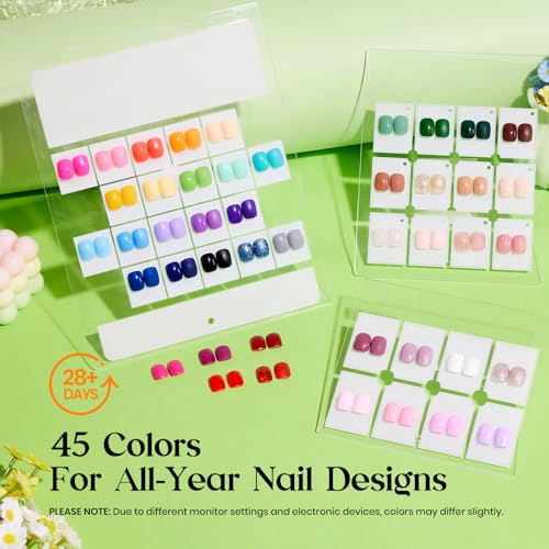 Image of Beetles Gel Nail Polish Kit with U V Light - 45 Colors Gel Polish Set 75 Pcs One Color One Bottle Emotional Journey Kit with Top Base Coat Beauty Must Have Salon Manicure Gifts for Women
