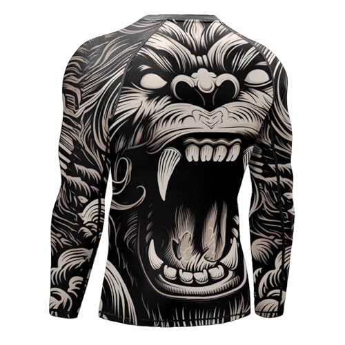 Men's Rash Guard Shirts Super Lightweight Fabric, BJJ Rash Guards for Men Long Sleeve, Non See-Through Fabric2