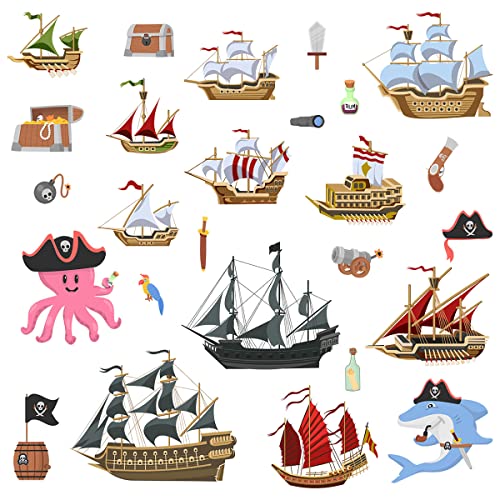 Vinilos Decorativos Barco Pirata de Vinilo Autoadhesivo miniatura 2