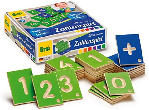 ErziGerman Wooden Toy Educational Game Numbers, 29 Pc