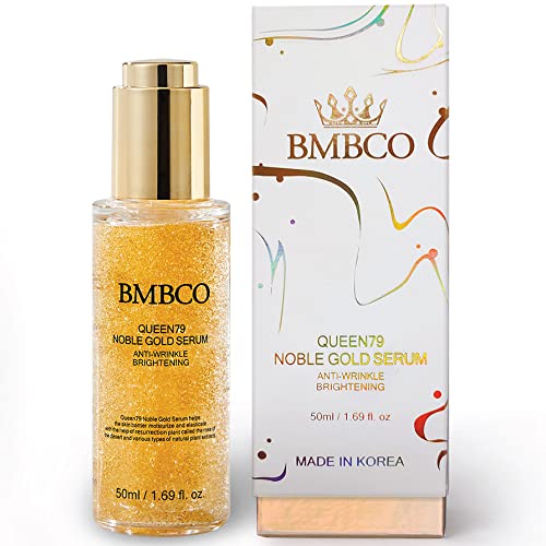 BMBCO 24K Liquid Gold Serum, Collagen Booster EGF Peptides, Hyaluronic Acid Moisturizer, Glowing Brightening Face with Niacinamide, Anti Aging Facial Skincare Products For Men & Women, Korean Skin Care