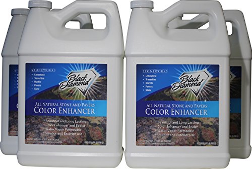 Color Enhancer Sealer for All-Natural Stone and Pavers. Marble, Travertine, Limestone, Granite, Slate, Concrete, Grout, Brick, Block.