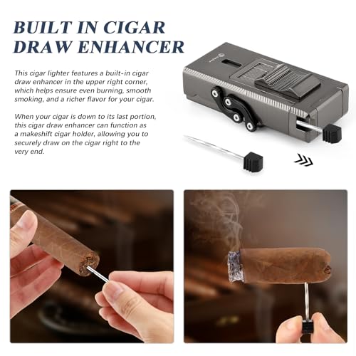 Encendedor para cigarros múltiple LIHTUN con cortador miniatura 5