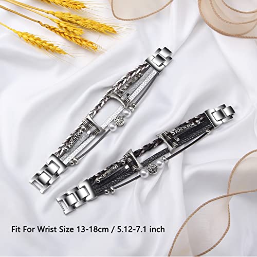 Correa de cuero Boho para Google Pixel Watch 41mm miniatura 3