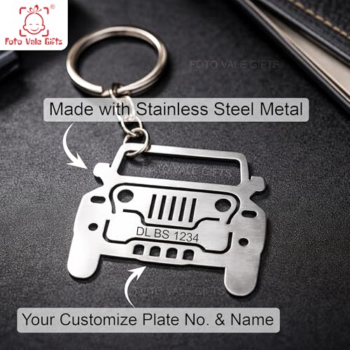 Image of Personalized Name Keychain Stainless Steel | Custom Engraved Metal Keyring for Doctor, CA, Advocate, Rider & Car Lovers | Unique Gift for Men & Women